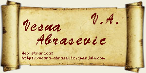 Vesna Abrašević vizit kartica